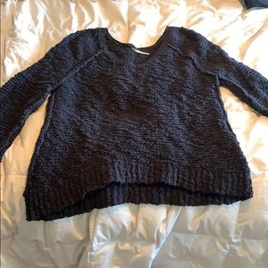black free people v neck sweater